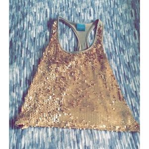 Gold tank top